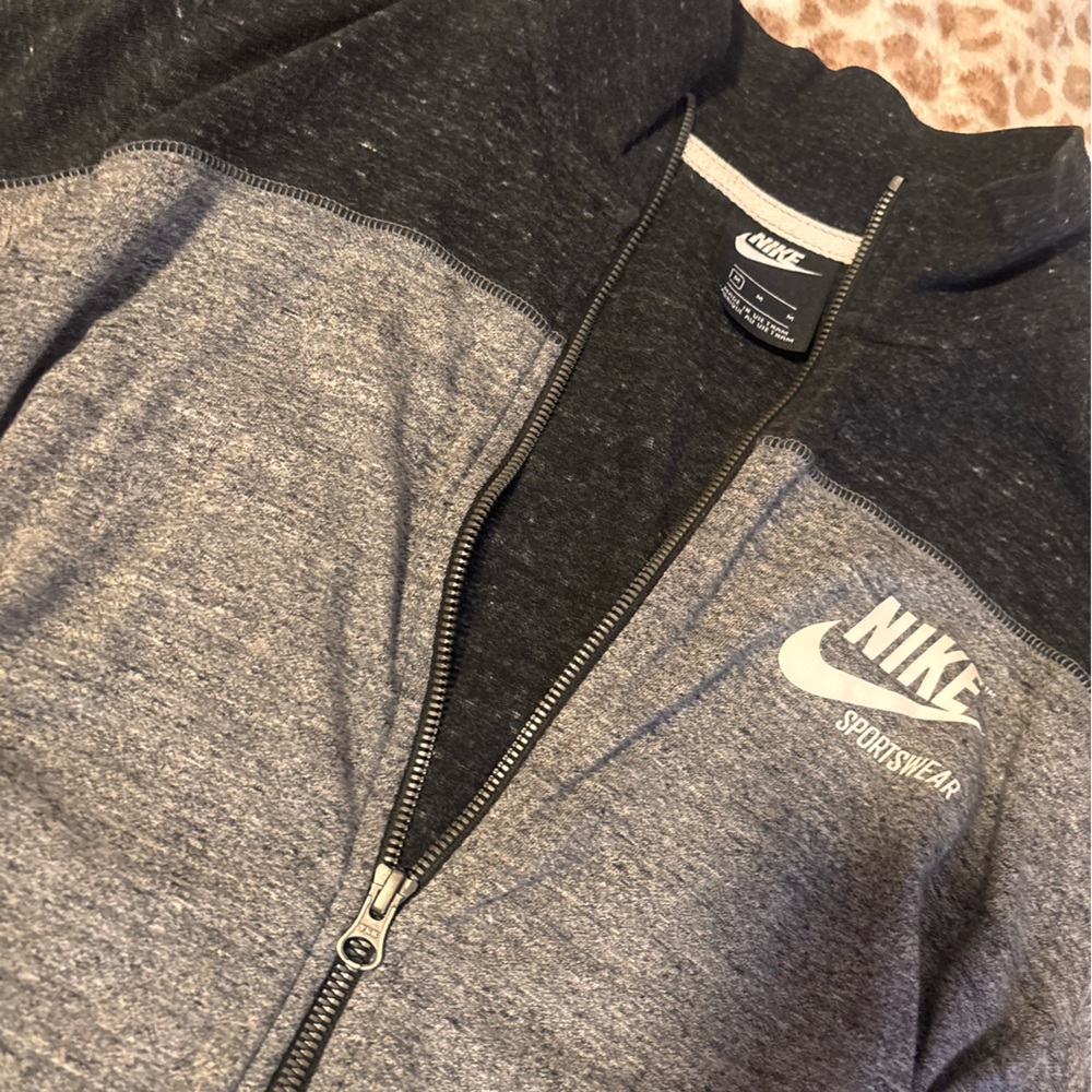 Nike Heather Gray and Charcoal Jacket